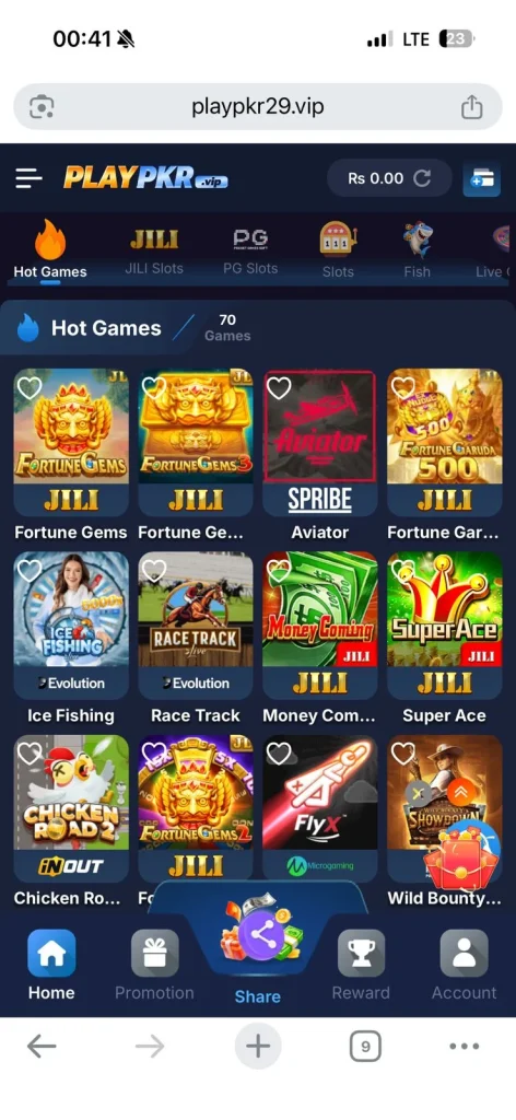 PLAYPKR hot games