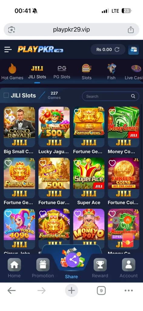 PLAYPKR jili games