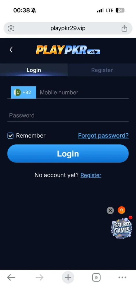 PLAYPKR login