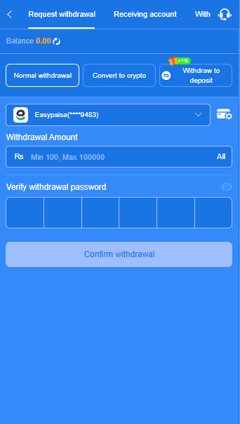 666H Game withdrawal page showing the secure cash out process for players in Pakistan.